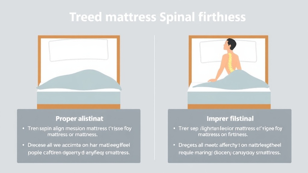 매트리스 경도에 따른 척추 정렬의 올바른 예시와 잘못된 예시 비교